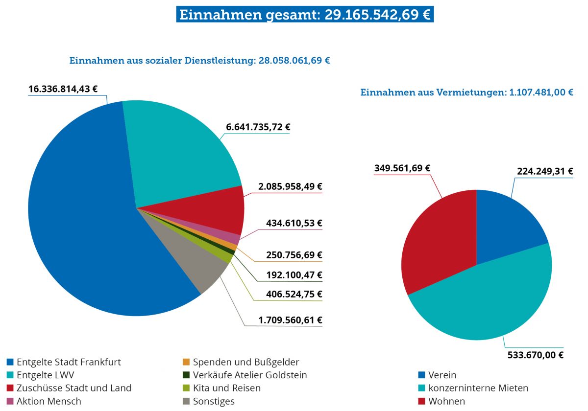 Einnahmenseite der Lebenshilfe Frankfurt: Verein und gGmbHs 2025