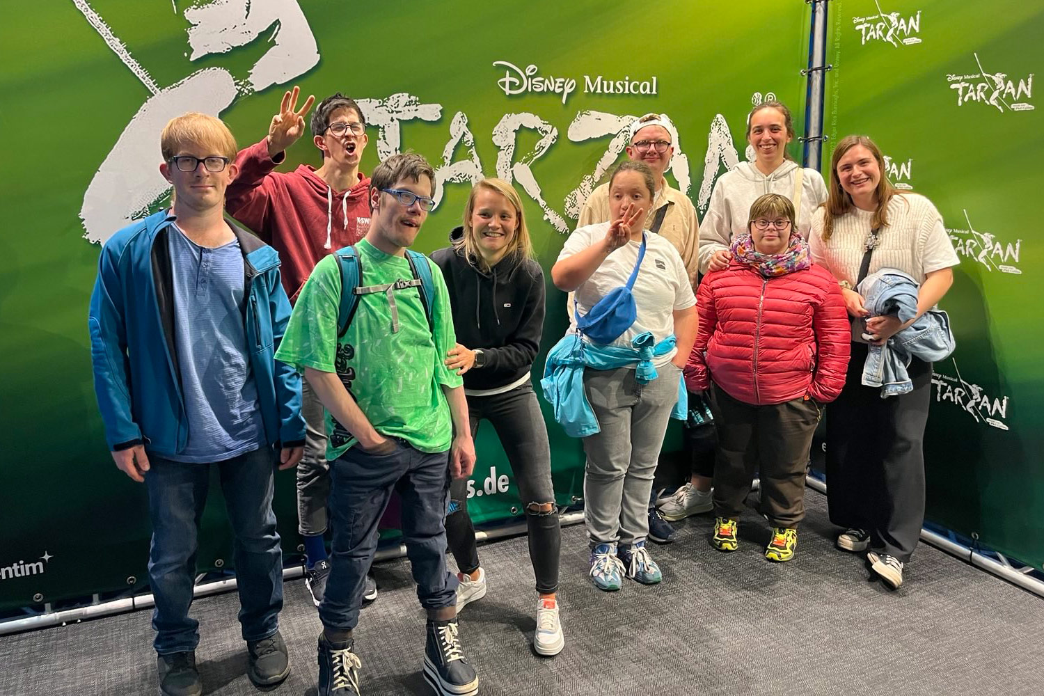 Gemeinsam war die Gruppe im Musical Tarzan in Stuttgart.